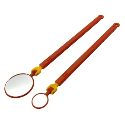 Abbildung von ZKTOOL 2 teiliges 1000V Isoliertes Inspektionsspiegel Set, Teleskop für Hybrid und Elektrofahrzeuge, Tragbarer Runder, um 180 Grad Drehbarer 20MM 40MM
