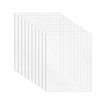 Abbildung von DARENYI 10 Pcs Klare Acrylglas Kunststoffplatten 1mm Transparente Platte Plexischeiben Transparent Acrylplatte für Fotorahmen, Projektausstellung, Malerei (15 x 10cm)
