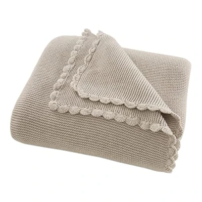 Abbildung von Bio Kuscheldecke Erwachsene 100% Baumwolle (kbA) GOTS zertifiziert, Hellbeige Melange, 130 x 170 cm