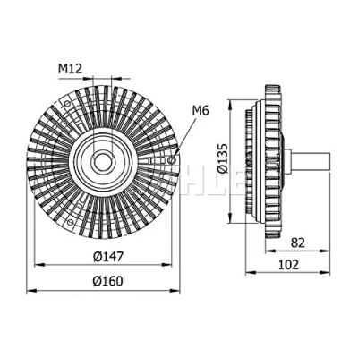 Abbildung von MAHLE ORIGINAL CFC 29 000S Viscokupplung MERCEDES BENZ: G Klasse SUV