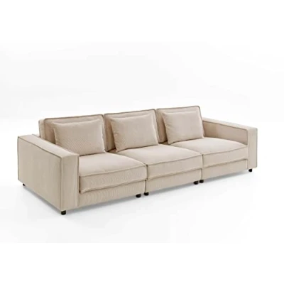 Abbildung von ATLANTIC home collection 3 Sitzer &quot;Valan&quot;, XXL Sitzfläche, mit Cord Bezug, frei stellbar, Wellenunterfederung