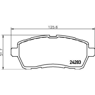 Abbildung von HELLA 8DB 355 013 211 Bremsbelagsatz nicht für Verschleißwarnanzeiger vorbereitet mit Zubehör FORD: Fiesta 6, 6 Van, Mk6 Limousine