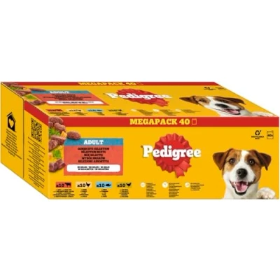 Abbildung von PEDIGREE DOGCARE Hundefutter Portionsbeutel Chunks in Gelee Adult 40 x 100g
