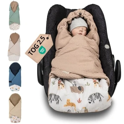 Abbildung von Einschlagdecke für die Babyschale, Sand Savanne, TOG Wert 2,5, ULLENBOOM ®, Optimal Frühling, Herbst und Winter, Made in EU