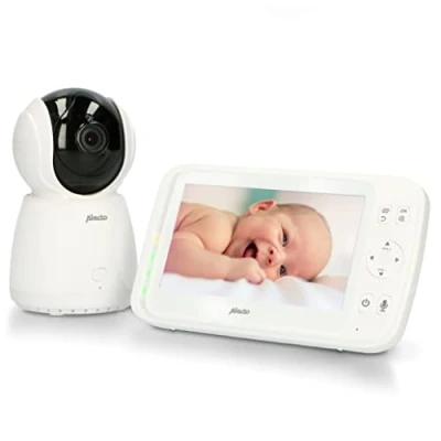 Abbildung von Alecto DVM 275 Digitale Babyphone, mit steuerbarer Kamera, hohe Reichweite von bis zu 300 Meter, 12.7 cm, Weiß