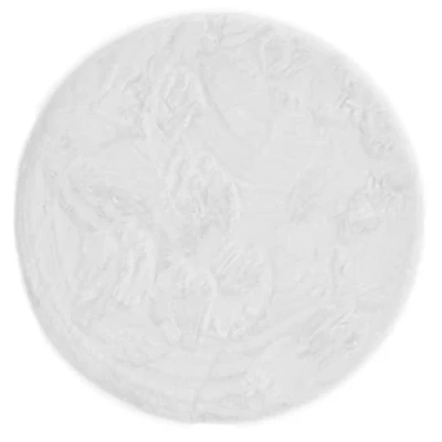 Abbildung von LUXOR living Teppich Coste gemütlicher Hochflor Kunstfell Fellimitat in Schaffelloptik 120 cm rund weiß