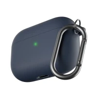 Abbildung von KeyBudz AirPods Pro Hülle mit Schlüsselanhänger Hybrid Shell Serie Kompatibel AirPod Case Cover (blau)