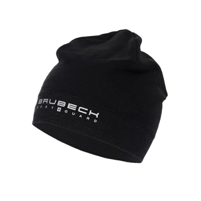 Abbildung von BRUBECK Funktions Merinowolle Mütze Temperaturregulierend Funktional Atmungsaktiv Motorrad Ski Laufen HM10180, Farbe:schwarz, Größe:S/M