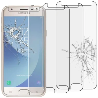 Abbildung von ebestStar kompatibel mit Samsung Galaxy J3 2017 Panzer Schutz Glas (x3 Stück) SM J330F Schutzfolie, 9H gehärte Schutzglas, HD Displayschutz, Ultrabeständig