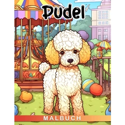 Abbildung von Pudel Malbuch: Liebenswerte und unterhaltsame Hunde Malvorlagen für Kinder, perfekt zum Verschenken zu Geburtstagen, Weihnachten oder jeder anderen ... Ideal als Scherz Wichtelgeschenke.