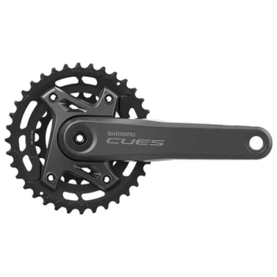 Abbildung von Shimano Unisex Erwachsene Cues FC U6000 2 Kurbelgarnitur, Schwarz, 175 mm