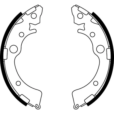 Abbildung von MAPCO 8523 Bremsbacken Hinterachse 180 30 für Fahrzeuge ohne ABS HONDA: Civic 6 Hatchback, CRX 3, V Hatchback