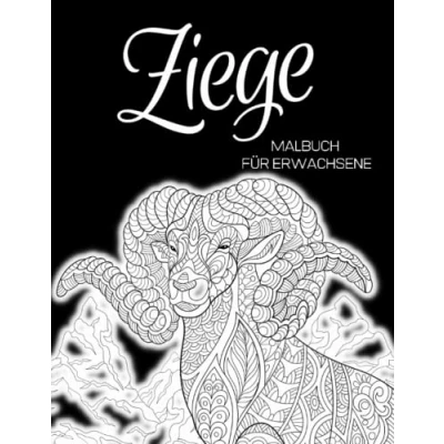 Abbildung von Ziege Malbuch für Erwachsene: Anti Stress Geschenke, Mandalas Stressabbau und Entspannung