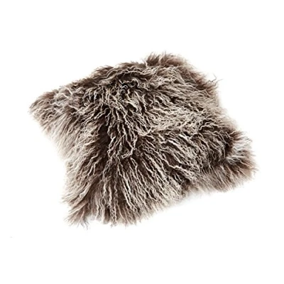 Abbildung von Reissner Lammfelle Tibet Lammfell Kissenbezug langflorig 30x30cm JYB12 Farbe Cappuccino (Tops)