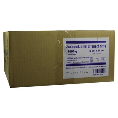 Abbildung von Verbandzellstoff Zuschnitte Hochgebleich 1000 g