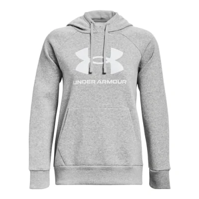 Abbildung von Under Armour Rival BIG LOGO Kapuzenpullover, Damen, Größe: XXL, Mod gray light heather