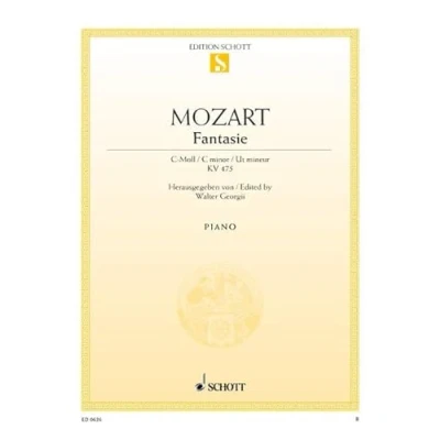 Abbildung von Fantasie c Moll: KV 475. Klavier.: K piano. (Edition Schott Einzelausgabe)