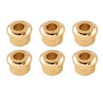 Abbildung von Musiclily Pro Metall Vintage/Modern 6mm bis 10mm Gitarre Umrüstbuchsen Adapter Einpresshülsen für Mechaniken, Gold(6 Stück)