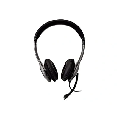 Abbildung von V7 HU521 Deluxe USB Stereo Kopfhörer mit Mikrofon, Schwarz/Grau