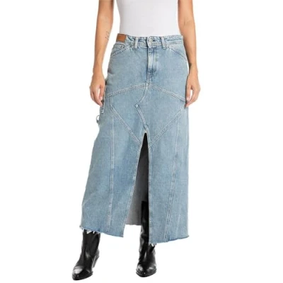 Abbildung von Replay Skirt Jeansrock, Damen, Größe: 29, Medium blue