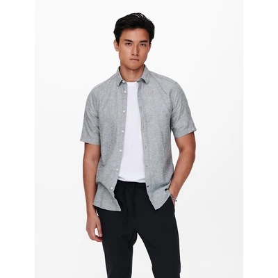 Abbildung von ONLY &amp; SONS Herren Freizeit Hemd ONSCAIDEN Slim Fit XS S M L XL XXL Blau, Größe:M, Farbe:Dress Blues 22009885