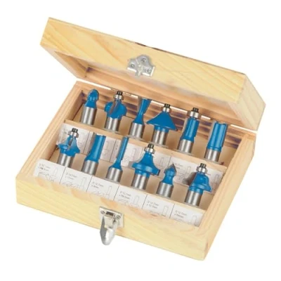 Abbildung von Silverline 763555 1/2 Zoll Hartmetall Fräser, 12 tlg. Satz