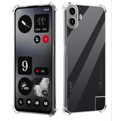 Abbildung von GIOPUEY Clear Hülle Kompatibel mit Nothing CMF Phone 1, Ultra Dünn TPU Case, Luftpolsterschutz, [Nicht Leicht zu Vergilben] Stoßfest Transparent
