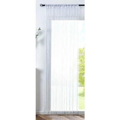 Abbildung von Gardinenbox Fadengardine »Shanghai« HxB 230x100 cm Weiß Lurex mit Tunneldurchzug Schimmernd Vielseitig Modern Praktisch 20305N