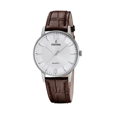 Abbildung von Festina Quarzuhr, Armbanduhr, Herrenuhr, Lederarmband, analog