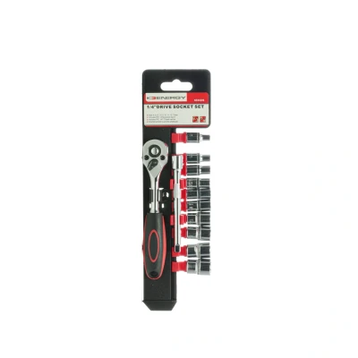 Abbildung von ENERGY NE00296 Steckschlüsseleinsatz Set 12 Sechskant 1/4&quot;, 1/4 mit Ratschenfunktion