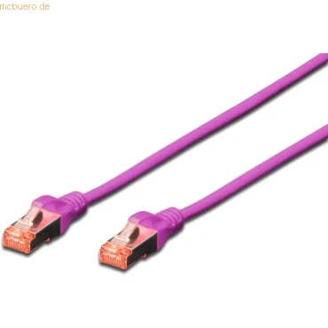 Abbildung von DIGITUS LAN Kabel Cat 6 2m RJ45 Netzwerkkabel S/FTP Geschirmt Kompatibel zu 6A &amp; 7 Violett
