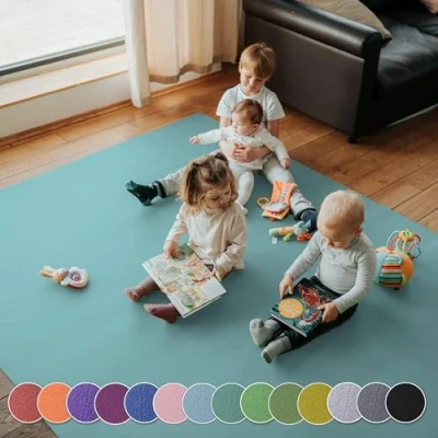 Abbildung von Krabbelunterlage SanoSoft XXL &quot;made in Germany&quot; Öko Tex 100 Petrol 180x180