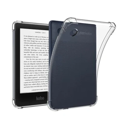 Abbildung von GIOPUEY Hülle für Kobo Clara 2E, Weiche TPU Rückenschale, Dünne Abdeckung, Airbag Schutz, Case Kompatibel mit 2E Transparentes