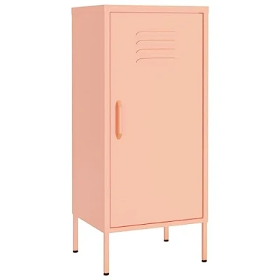 Abbildung von vidaXL Lagerschrank Sideboard Kommode Anrichte Stahlschrank Schrank Beistellschrank Mehrzweckschrank Bücherschrank Standschrank Rosa 42,5x35x101,5cm Stahl