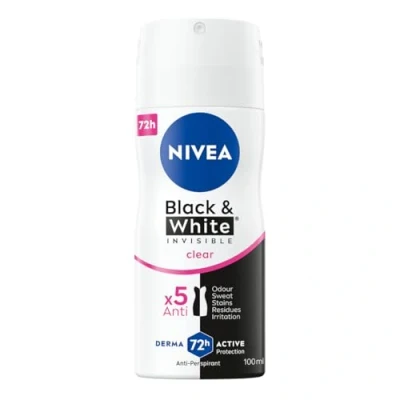 Abbildung von NIVEA Black&amp;White Invisible Clear Antitranspirant Spray, 100ml