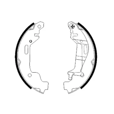 Abbildung von TEXTAR 91058000 Bremsbacken 180 26 mit Handbremshebel OPEL: Agila A, SUZUKI: Wagon R+ II Schrägheck