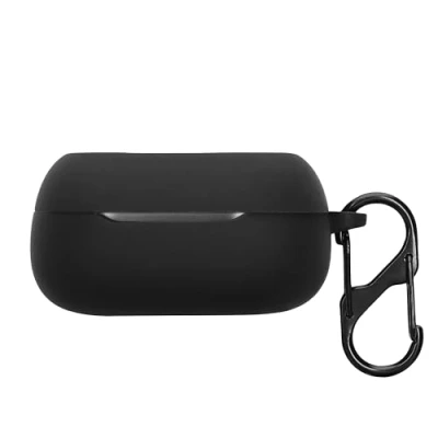 Abbildung von kwmobile Hülle kompatibel mit JBL Live Flex 3 / Buds Beam Kopfhörer Silikon Schutzhülle Etui Case Cover Schoner in Schwarz