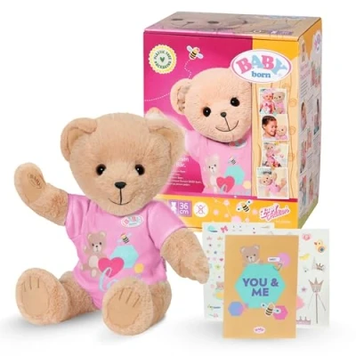 Abbildung von Baby Born Kuscheltier Teddy Bär, pink, inklusive Strampler Teddybär