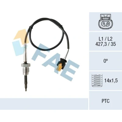 Abbildung von FAE 68023 Sensor, Abgastemperatur MERCEDES BENZ: E Klasse Limousine, C T modell, modell