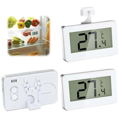Abbildung von 3 Stk Kühlschrankthermometer, Digital kühlschrank Thermometer mit Gut Lesbarem LCD Anzeige Gefrierschrank Frost Alarm für Zuhause, Restaurants, Küche