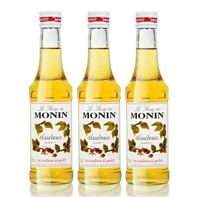 Abbildung von 3x Monin Haselnuss / Noisette Sirup, 250 ml Flasche