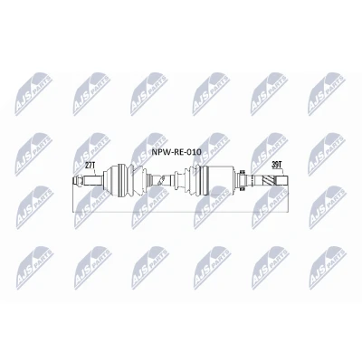 Abbildung von Antriebswelle NTY NPW RE 010