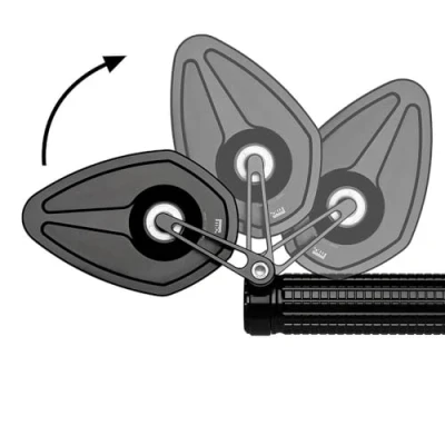 Abbildung von Motogadget Lenkerendenspiegel mo.view sport 60 flip schwarz