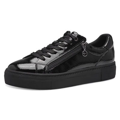 Abbildung von Tamaris Plateausneaker, Freizeitschuh, Halbschuh, Schnürschuh mit T Logoanhänger