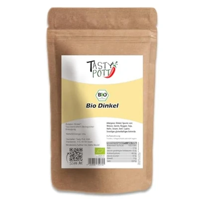 Abbildung von Tasty Pott Bio Dinkel I Dinkelkörner Getreide Vegane Küche Getreidekörner Backen Vollkorn Im Beutel 1000g