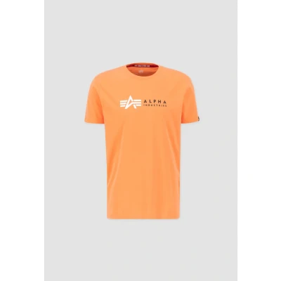 Abbildung von Alpha Industries Label T Tshirt print, Herren, Größe: XL, Tangerine