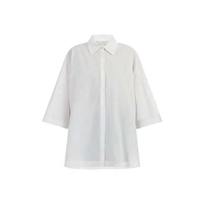 Abbildung von aleva Damen Oversized Hemd 25326388 AL04, WOLLWEISS, M