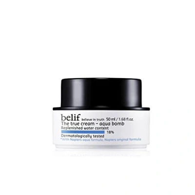 Abbildung von Belif True Cream Aqua Bomb 50ml, Leichte Feuchtigkeitscreme, Frauenmantel Haferschalen, Hydratation Gesichtscreme, Mischhaut bis Fettige Haut, Tagescreme Gesichtspflege, Koreanische Kosmetik
