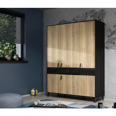 Abbildung von FORTE Drehtürenschrank &quot;Lya&quot;, Drehtürenschrank, Metallfüße, Stauraum