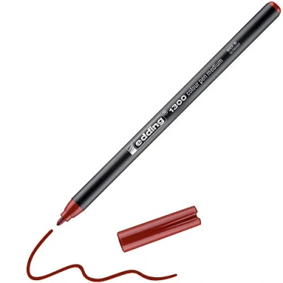 Abbildung von 5 x edding Fasermaler 1300 color pen karmesin